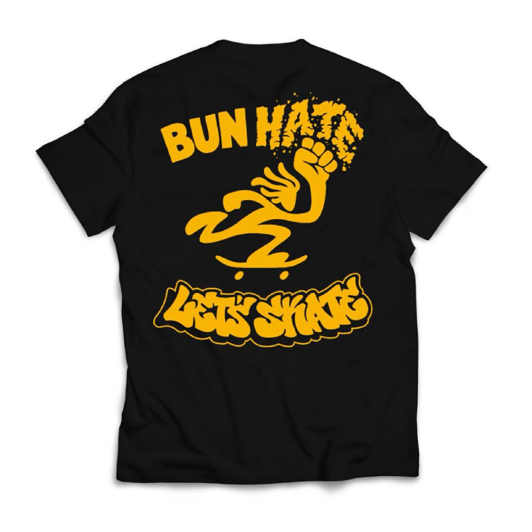 Bun Hate Lets Skate T-shirt (Black) - Product Thumbnail